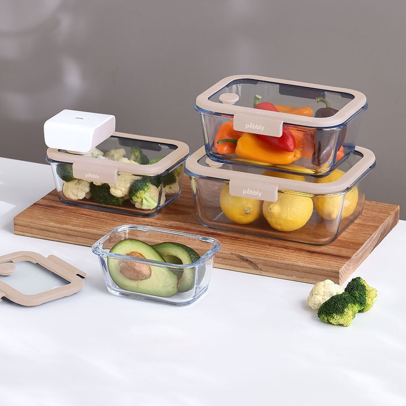 Conjunto de vaco con bomba y recipientes de Pebbly