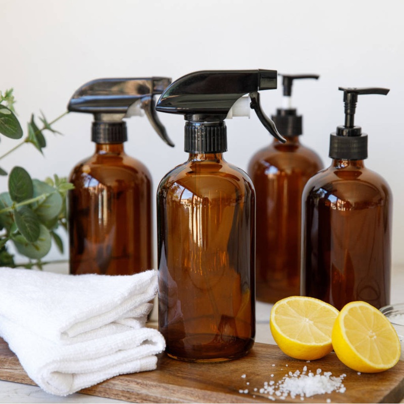 Set de botellas de VIDRIO mbar con spray Living Nostalgia KitchenCraft