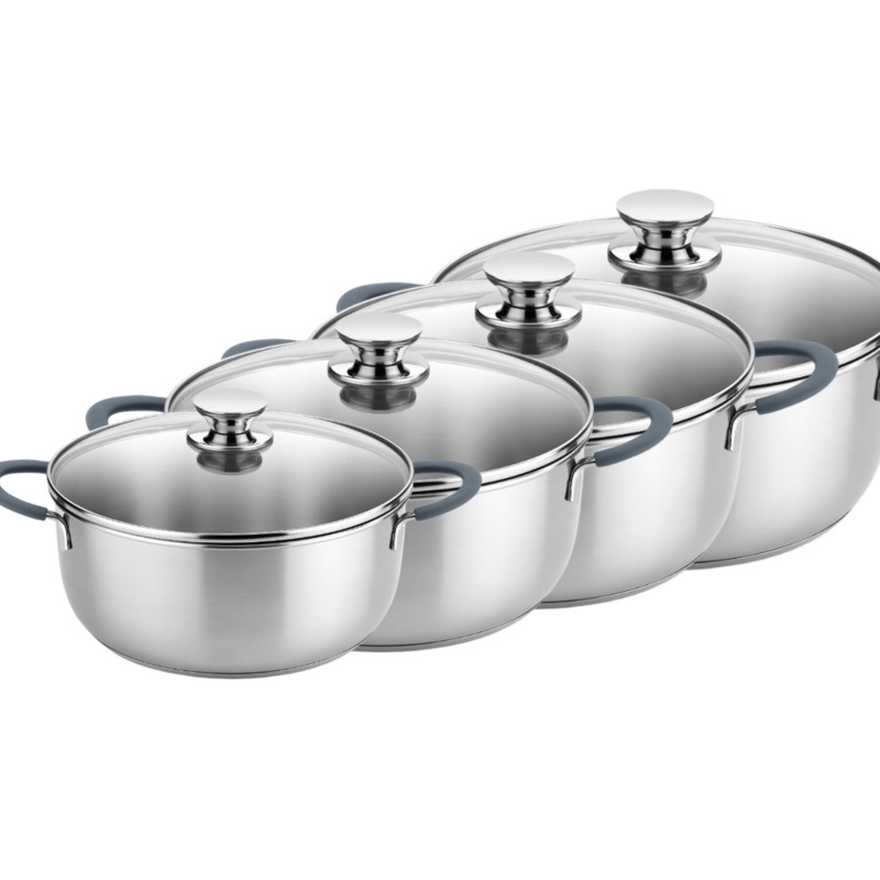 Cacerola con tapa de vidrio templado Grey Monix