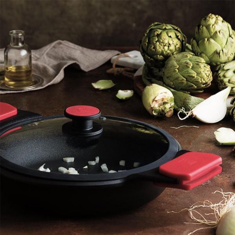 Cacerola baja antiadherente con tapa Bra Infinity