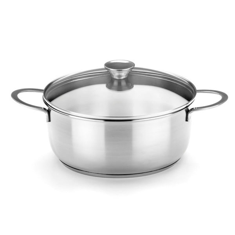 Cacerola de acero inoxidable con tapa Ancora BRA