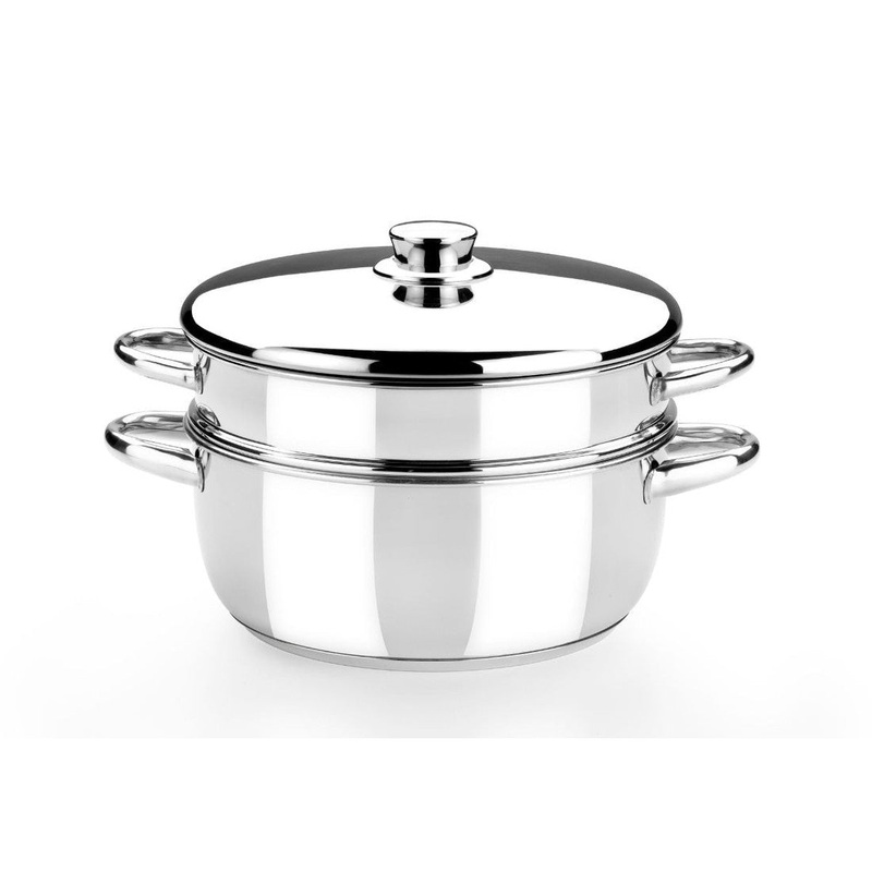 Olla vapor Optima 24cm con tapa inox Monix