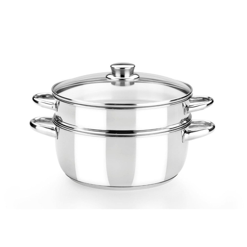 Olla vapor Optima con tapa de cristal Monix