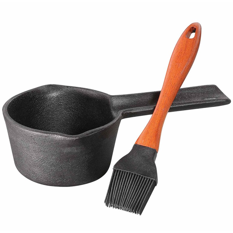 Cazo de hierro con pincel para alios y salsas Kchenprofi