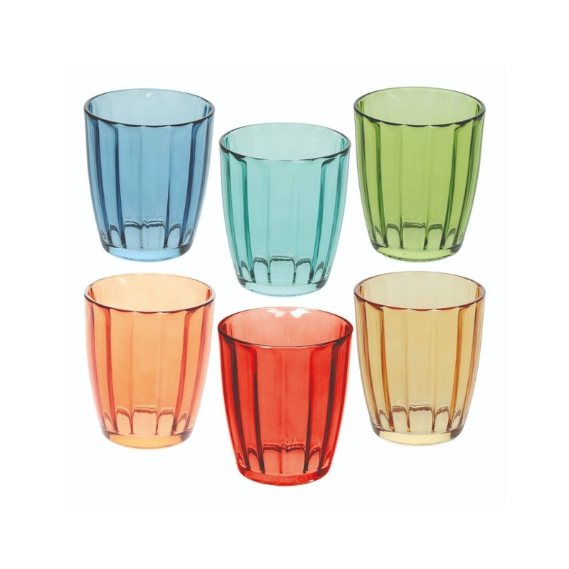 Set de 6 vasos de vidrio Tognana