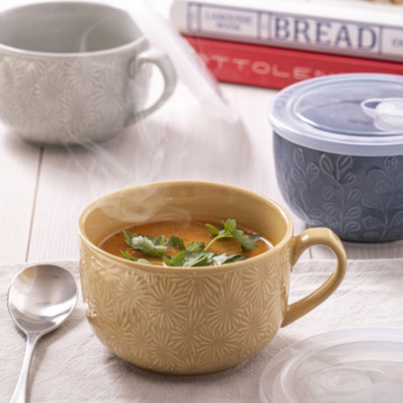 Taza de porcelana con tapa Oxley Ladelle