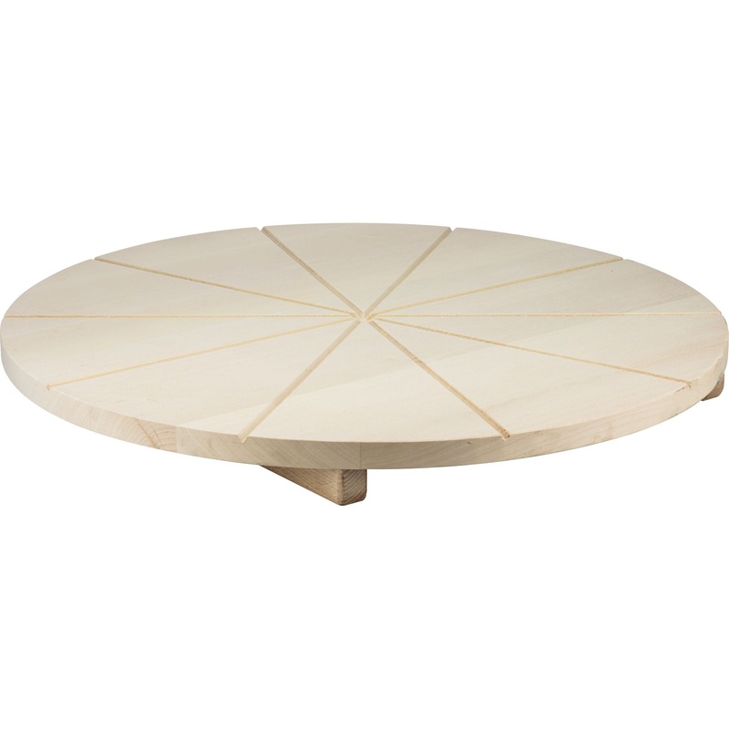10 slice wooden pizza cutting board 60cm