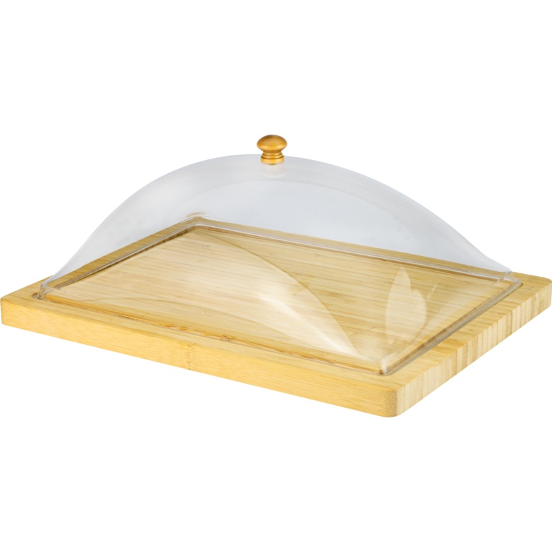 Bamboo rectangular serving board with lid 36cm