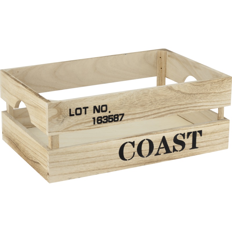 Wooden box "COAST" beige 26cm