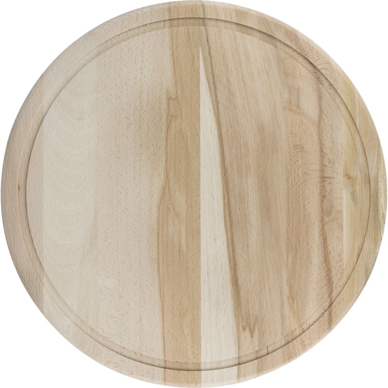 Wooden pizza board with juice groove 28cm