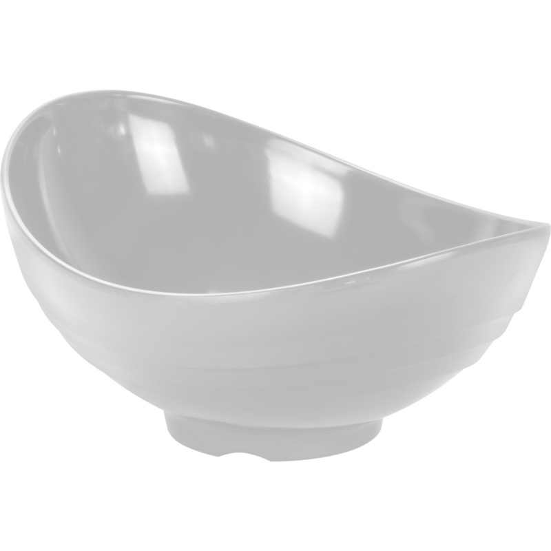 Oval melamine bowl "Diva" white 36cm 4.4 litres