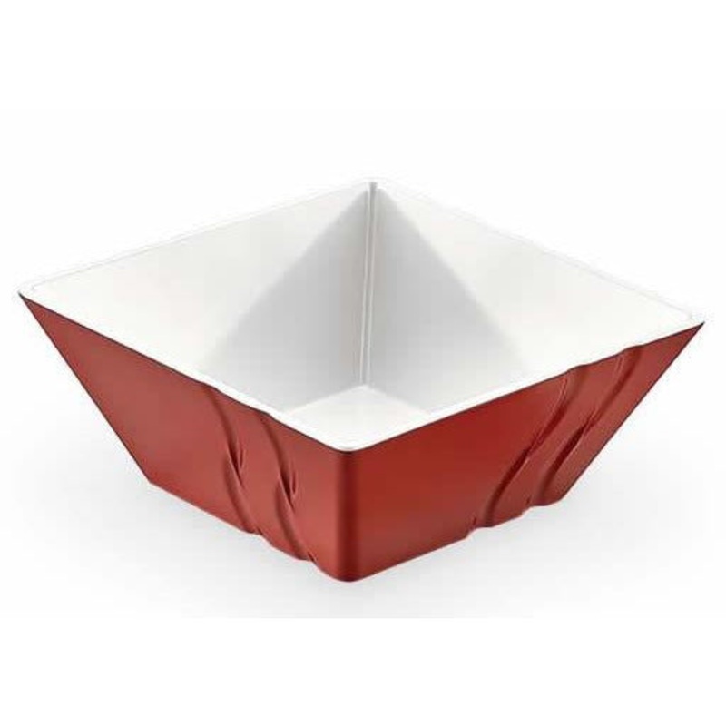 Square melamine bowl "Luxor" Bi colour 24cm 3 litres