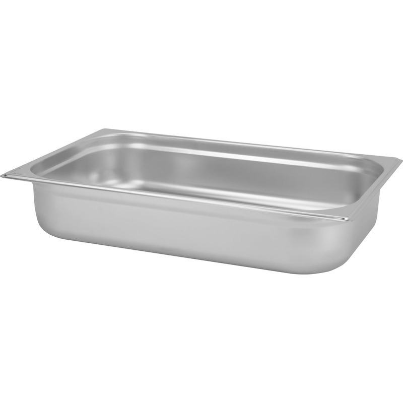 Stainless steel 18/10 gastronorm container GN 1/1 100mm 14 litres