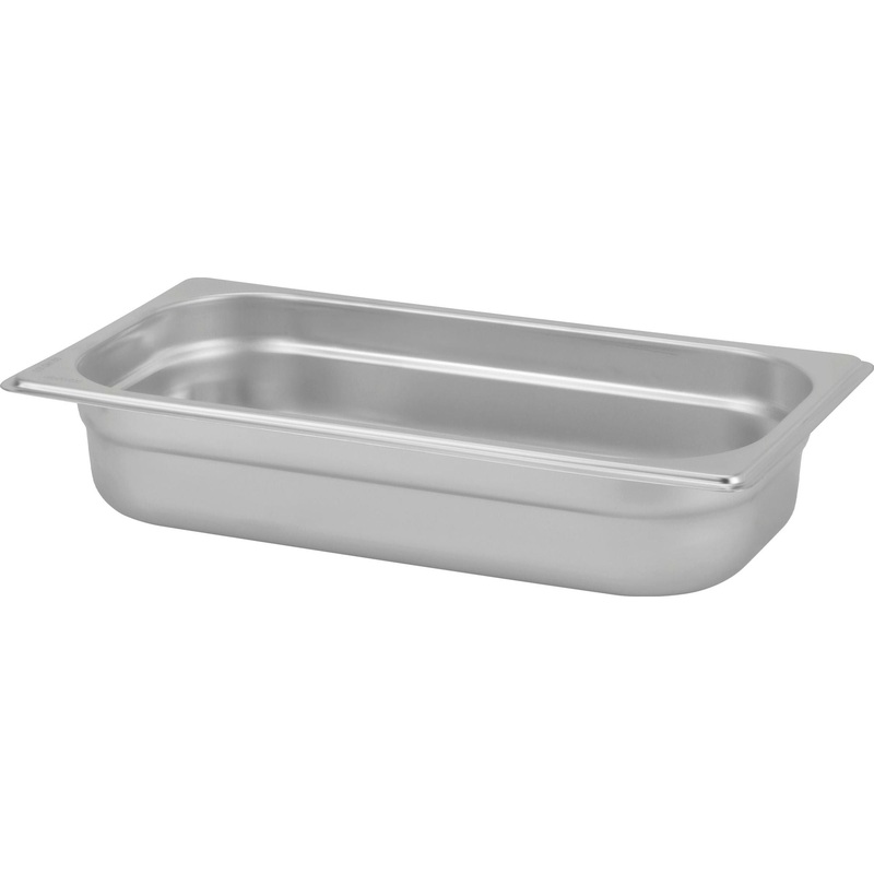 Stainless steel 18/10 gastronorm container GN 1/3 65mm 2.5 litres