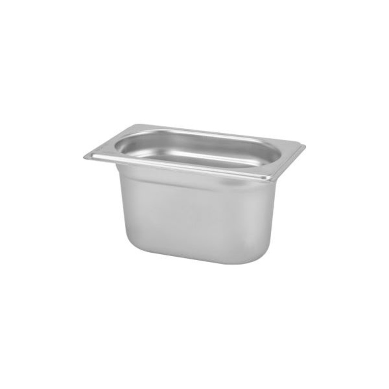 Stainless steel 18/10 gastronorm container GN 1/9 100mm 1 litre