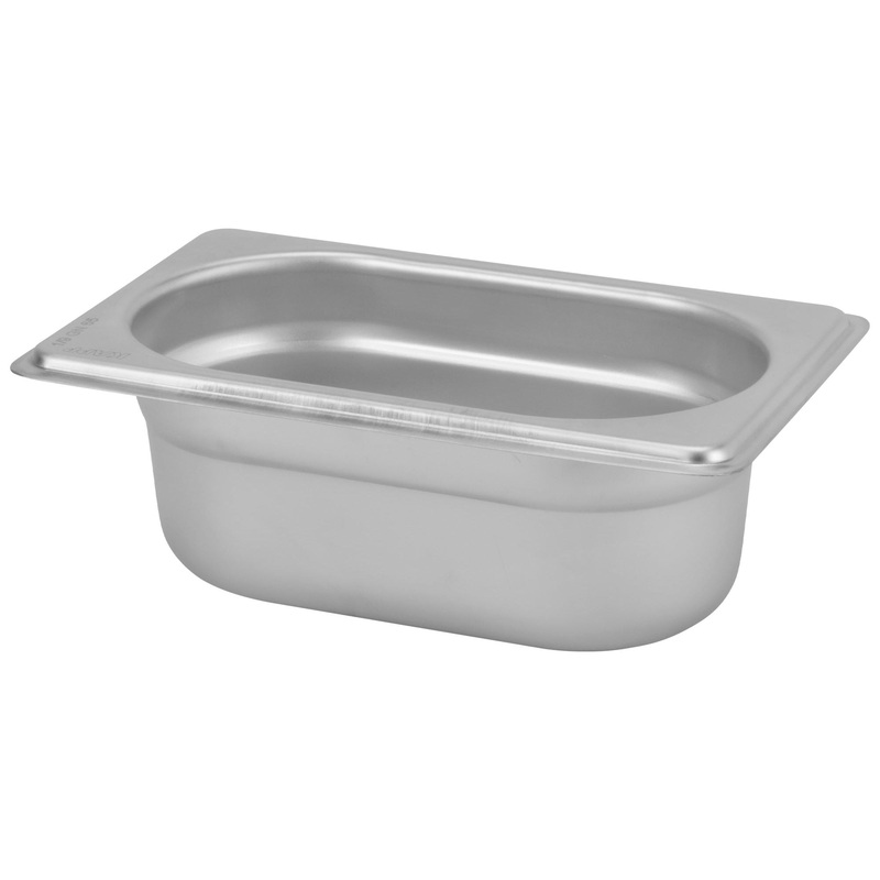 Stainless steel 18/10 gastronorm container GN 1/9 65mm 600ml