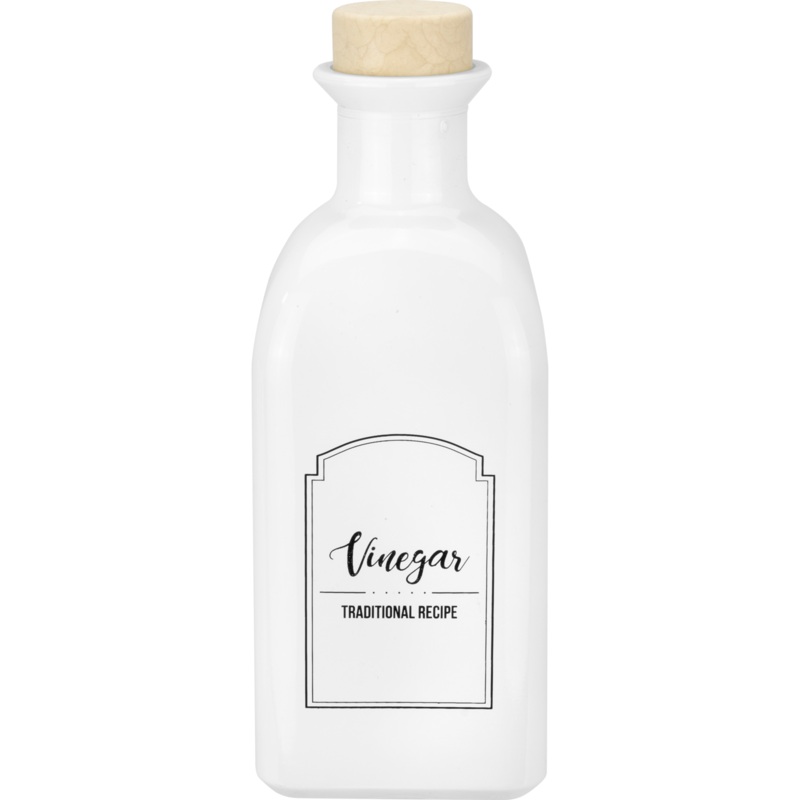 Vinegar bottle with cork lid "Mira" white 700ml