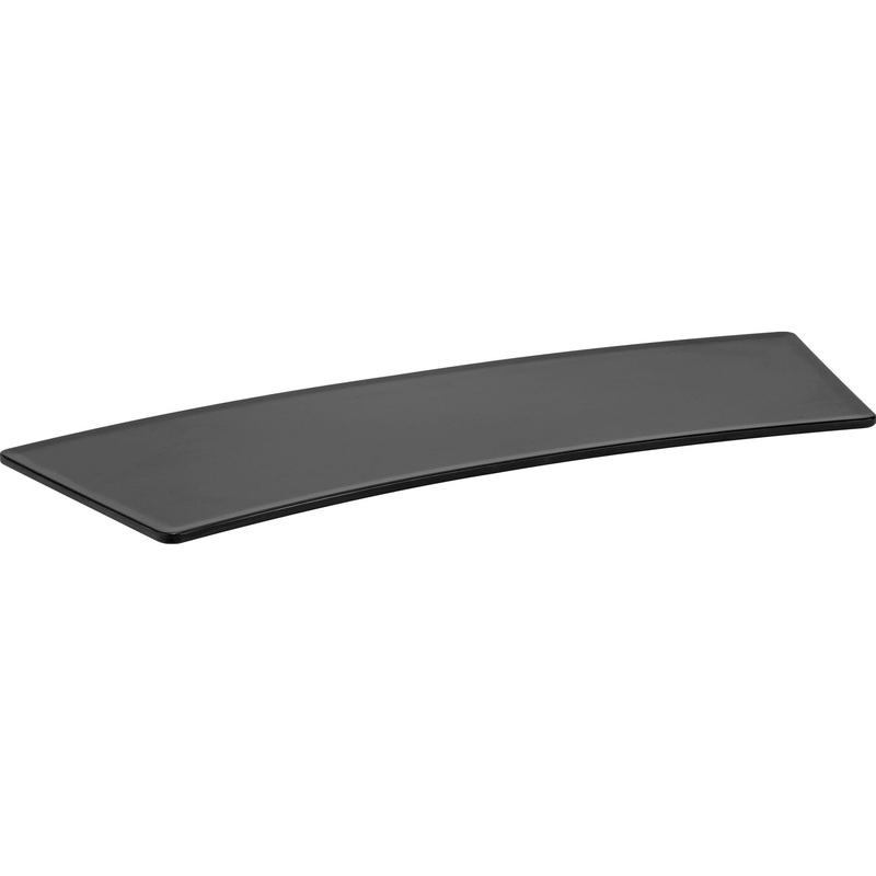 Curved melamine stand black 46cm