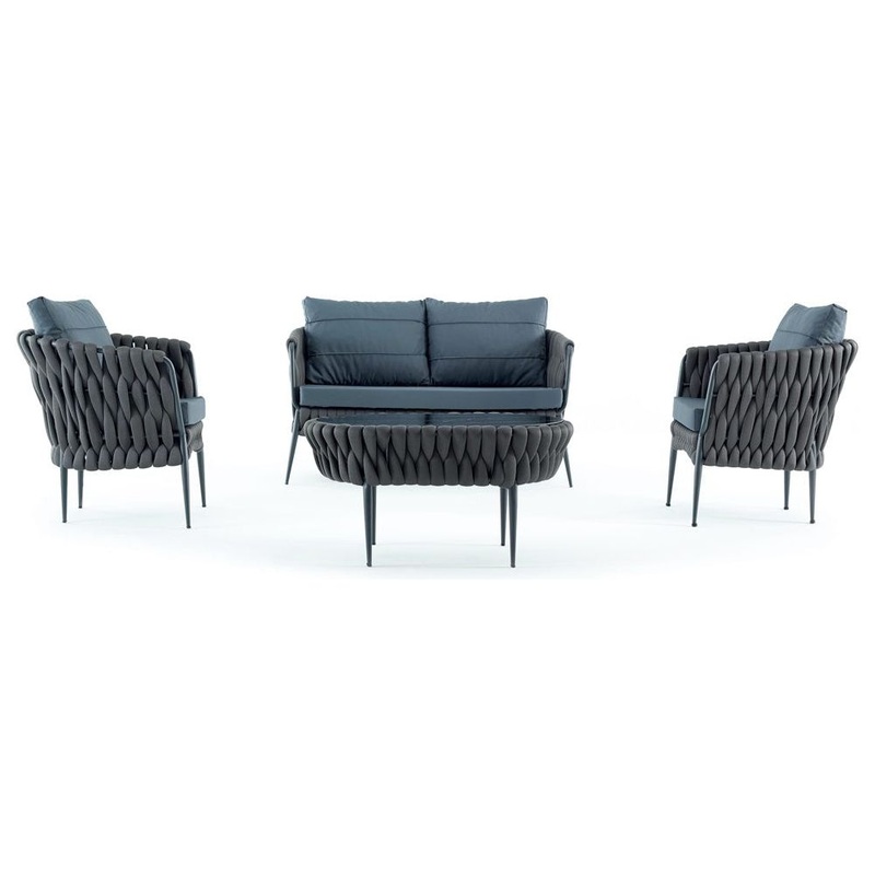 Garden furniture set "Lara" anthracite 4pcs