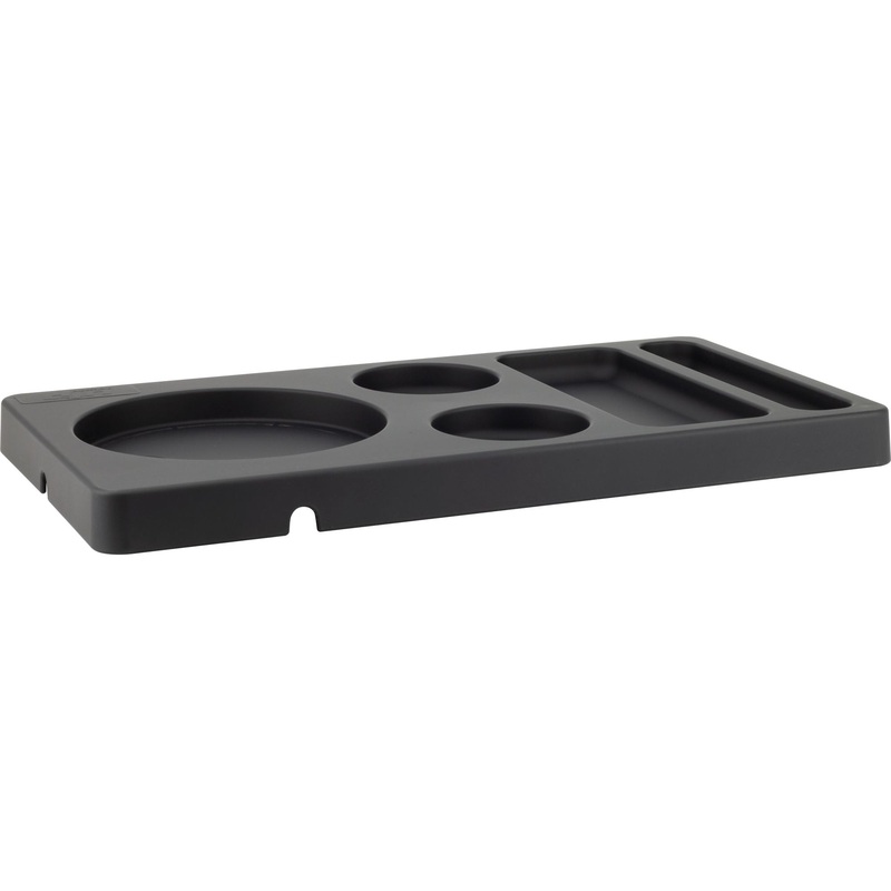 Hotel welcome tray for refreshments and condiments "Matt Black" 42x22cm