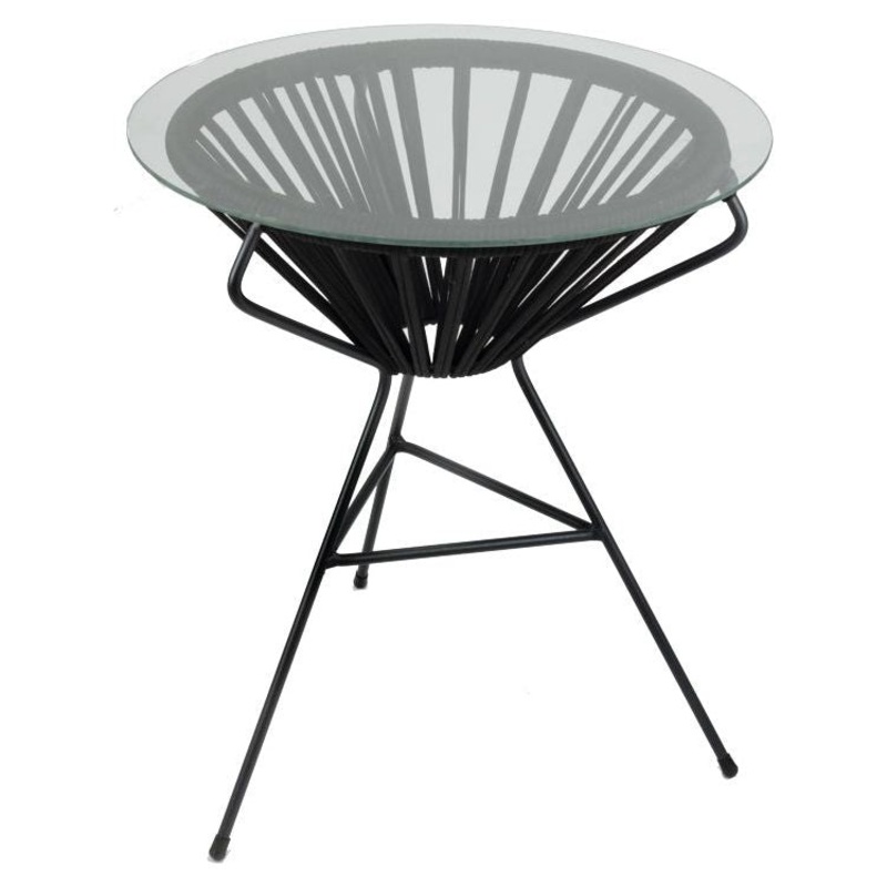 Outdoor table "Paia" black 50x55cm