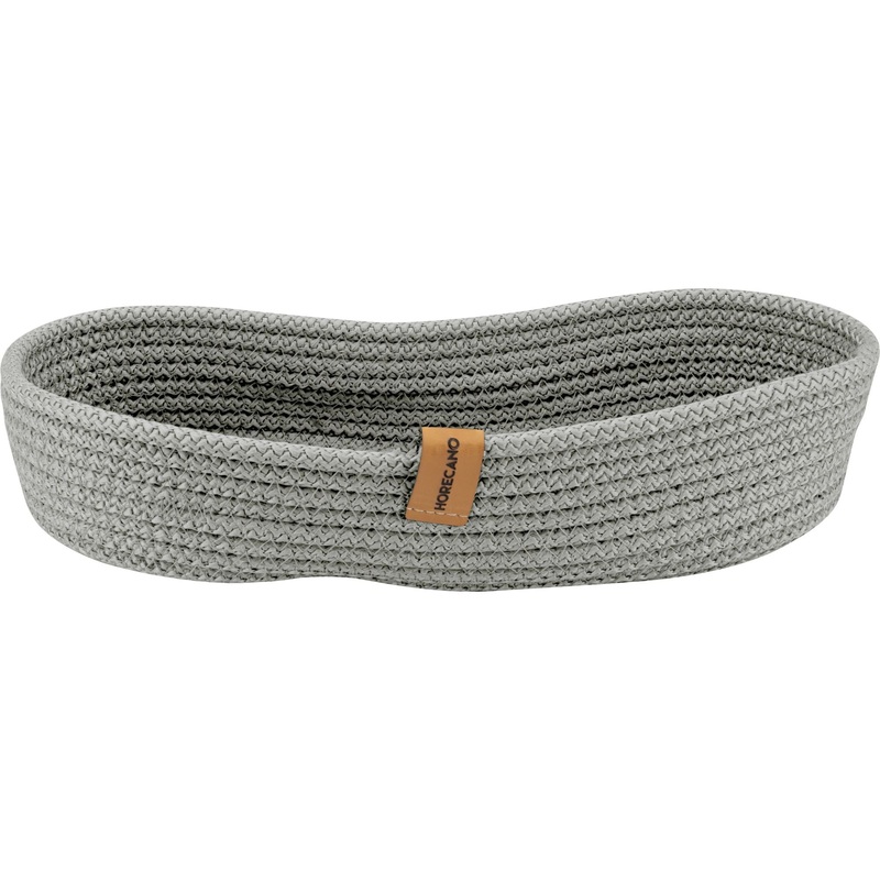 Oval textile bread basket "Anthracite" 30x13cm