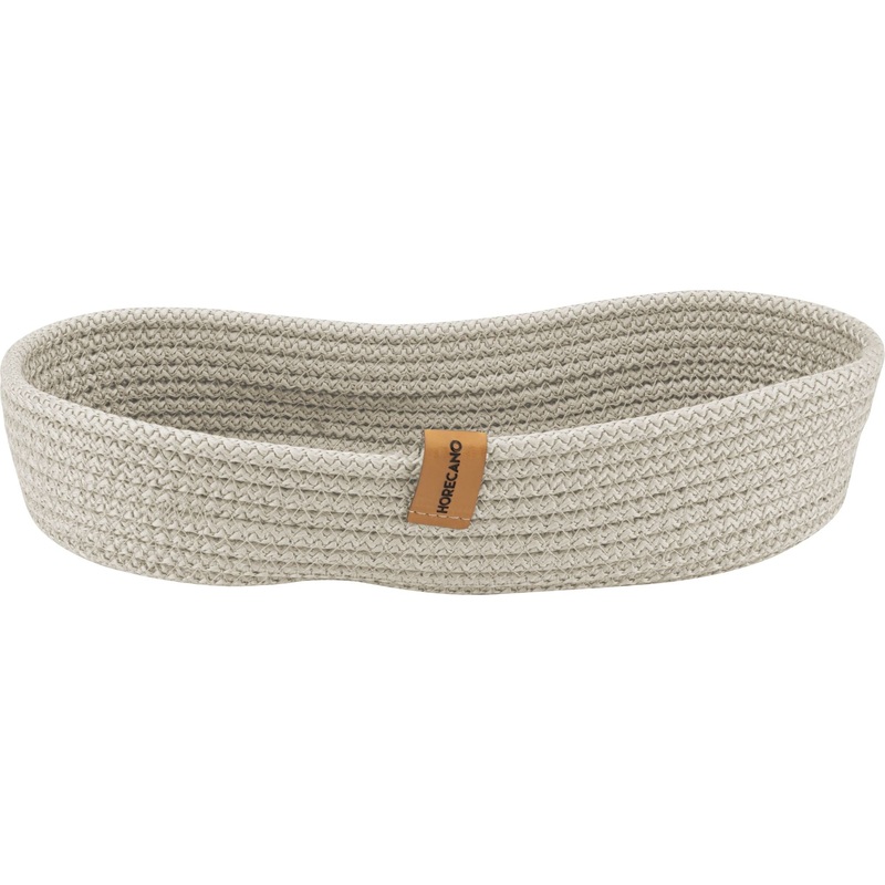 Oval textile bread basket "Latte" 30x13cm