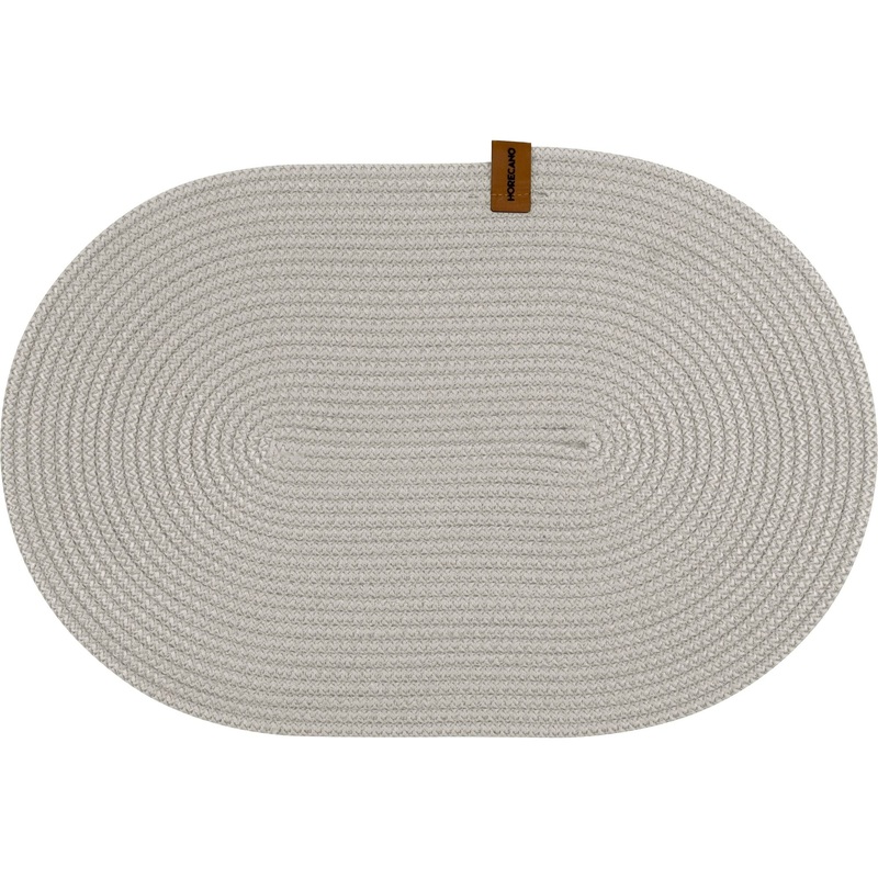 Oval textile placemat "Latte" 32x44cm