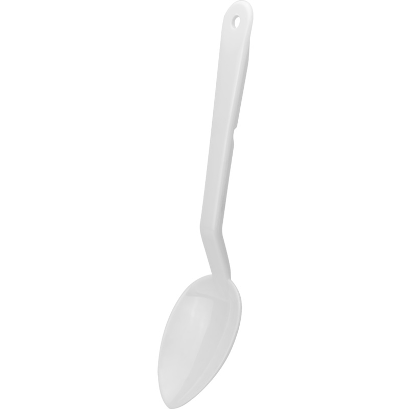 Polycarbonate solid spoon white 28cm