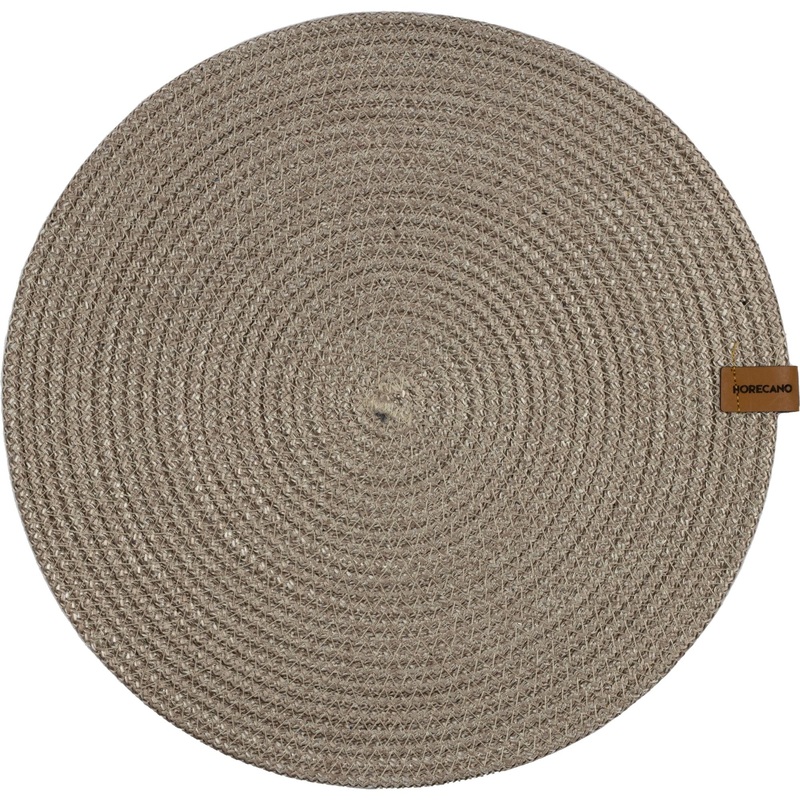 Round textile placemat "Beige" 35cm
