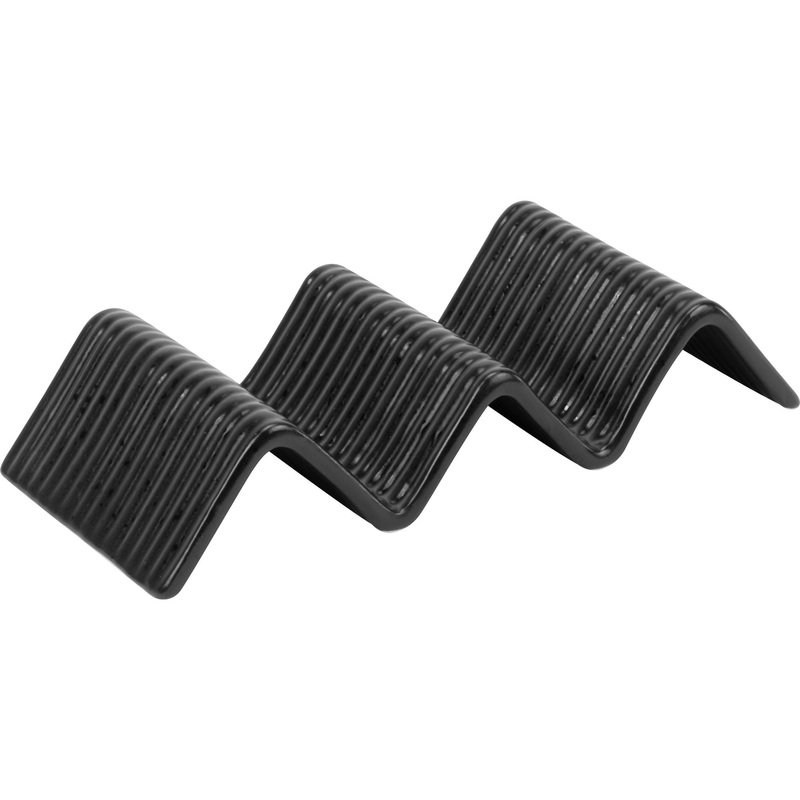 Street Food double taco stand "Black" 23.2x10.4cm