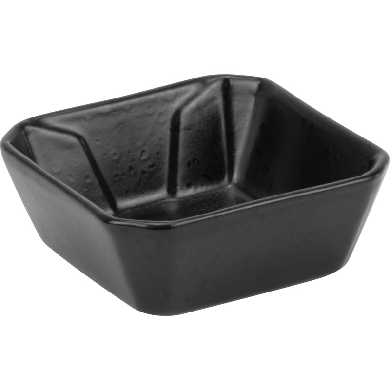 Street Food square bowl "Black" 8.3x3.2cm