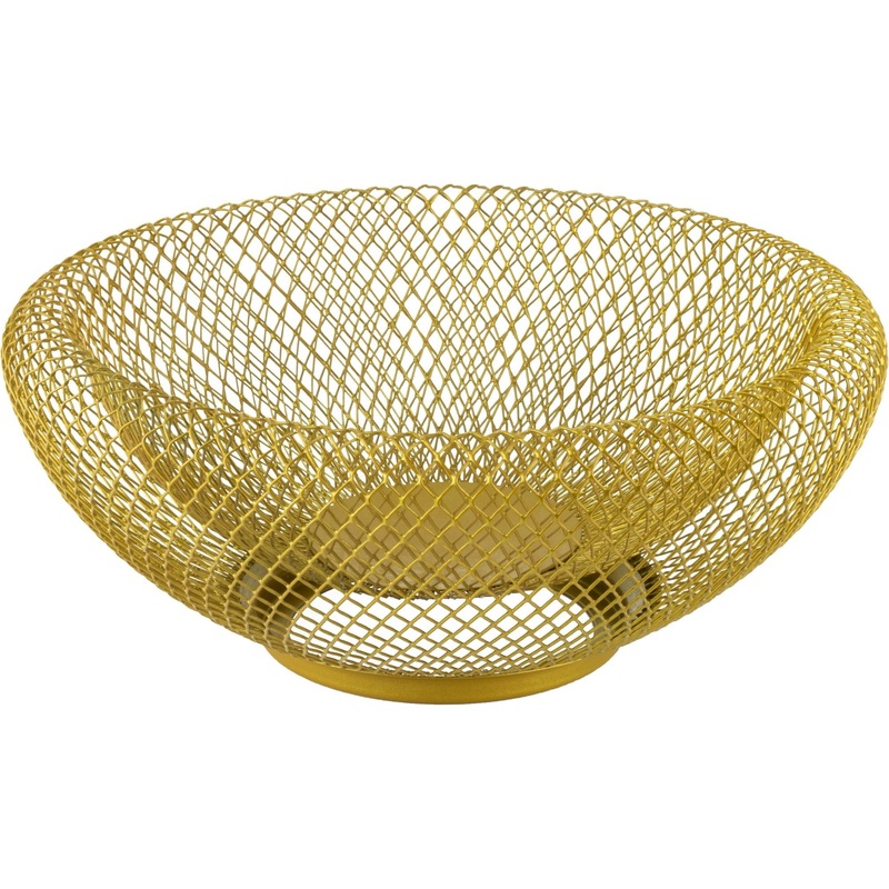 Wicked round fruit bowl "Gold" 25x13cm