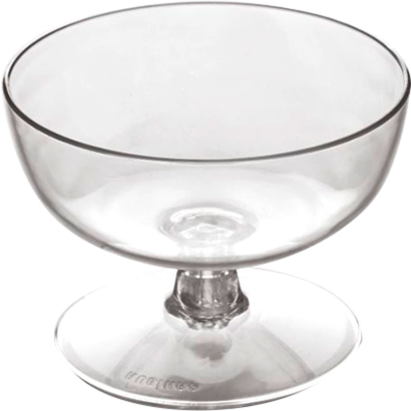 Polycarbonate ice cream bowl with stem 230ml