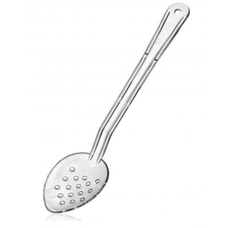 Polycarbonate perforated spoon transparent 33cm