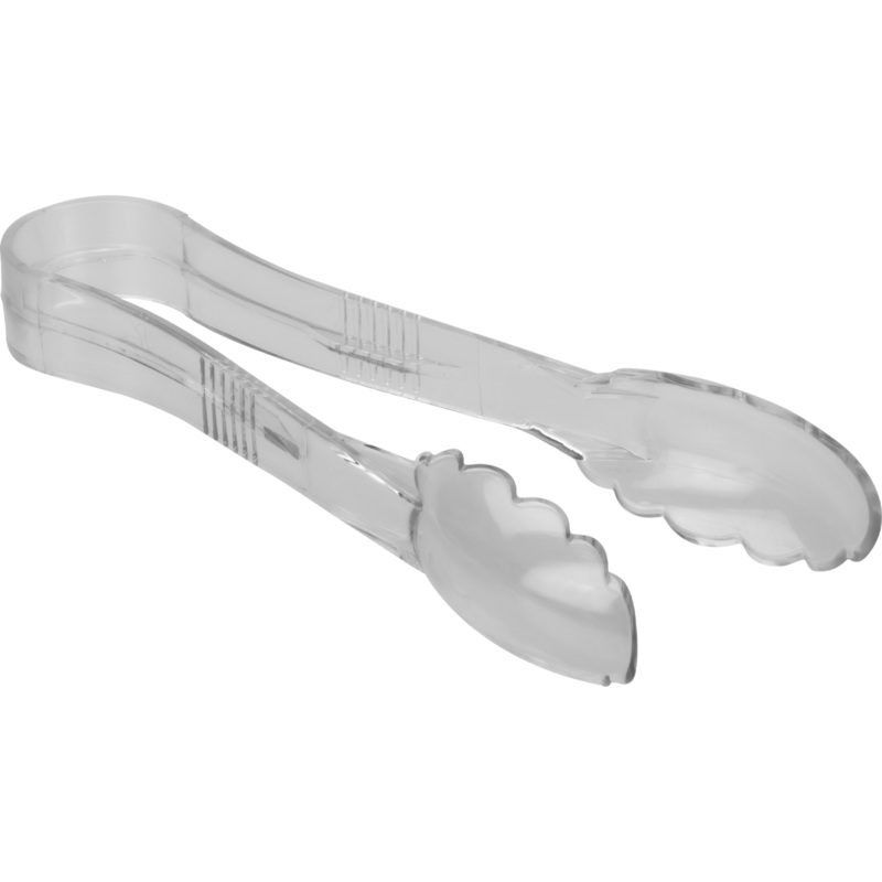 Polycarbonate scalloped tongs transparent 23cm