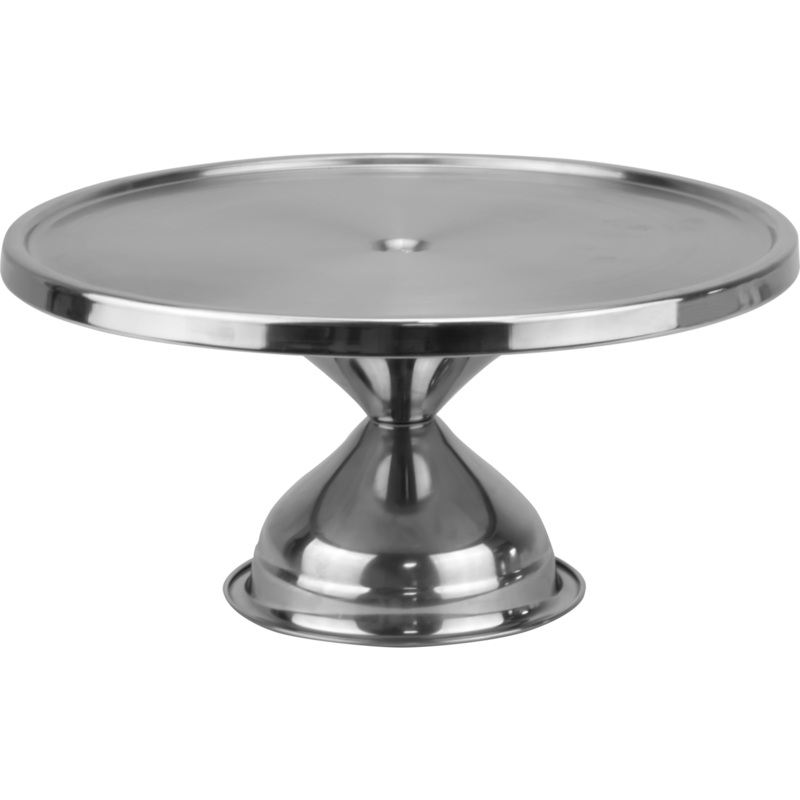 Round steel cake stand 32.5cm