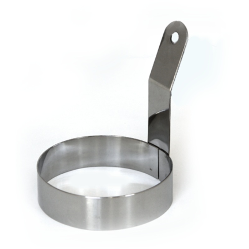 Stainless steel egg ring with handle 10cm