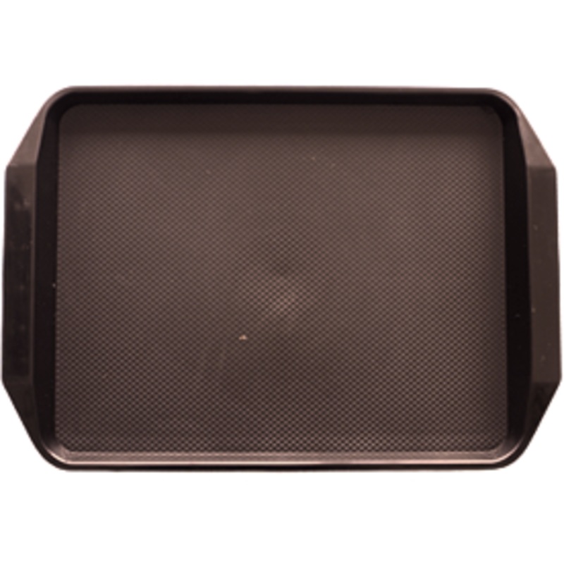 Polypropylene non-slip serving tray brown 42.5cm