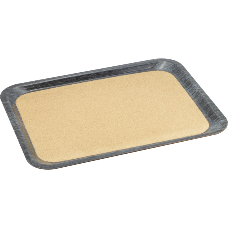 Rectangular laminated tray with cork surface "Granite" 46m
