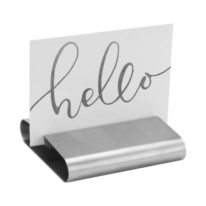 Square informative table stand 8x8cm