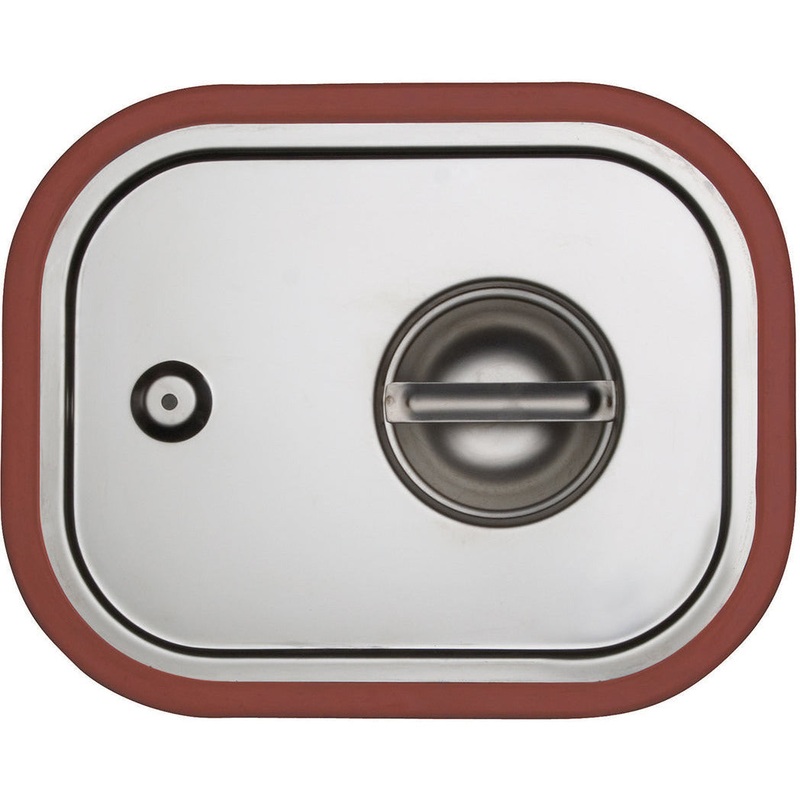 Stainless steel 18/10 gastronorm container lid with silicone seal 1/1