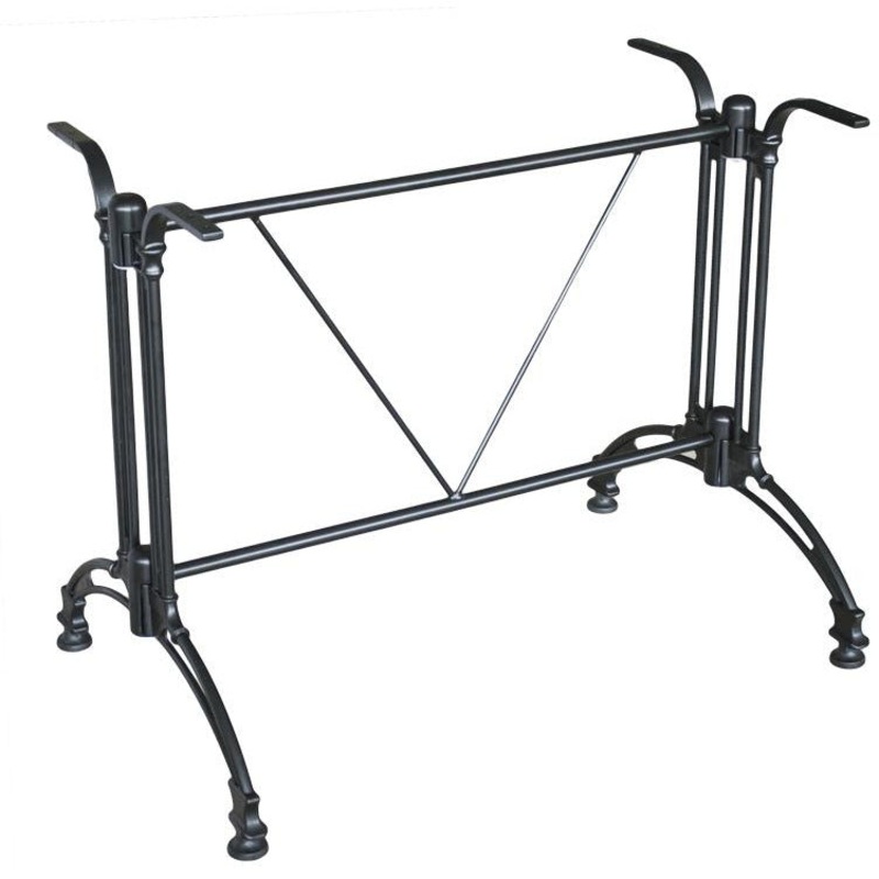 Aluminium stand for rectangular table top "Retro" black
