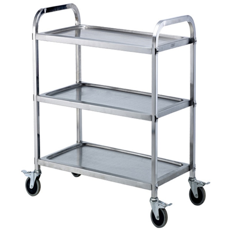 Metal three level dining cart 82.5cm
