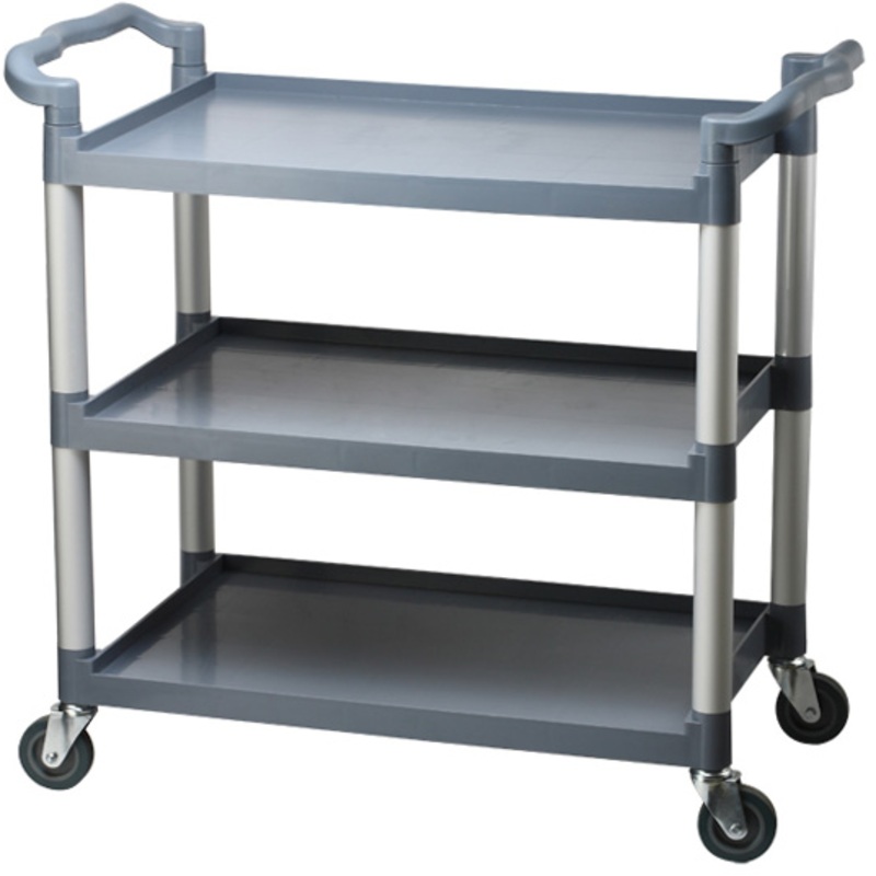 Multifunctional three level dining cart grey 84.5cm