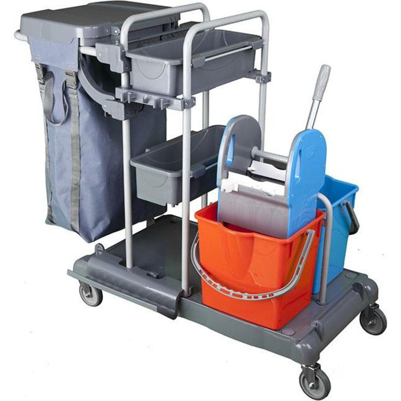 Professional multifunctional janitor trolley