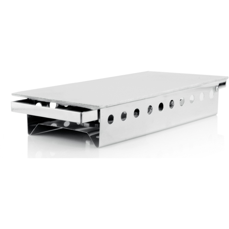 Stainless steel stand for heating platters with 2 burners 32x18cm