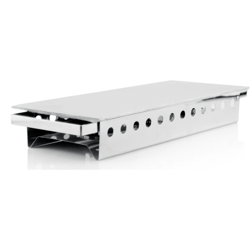 Stainless steel stand for heating platters with 3 burners 44x18cm