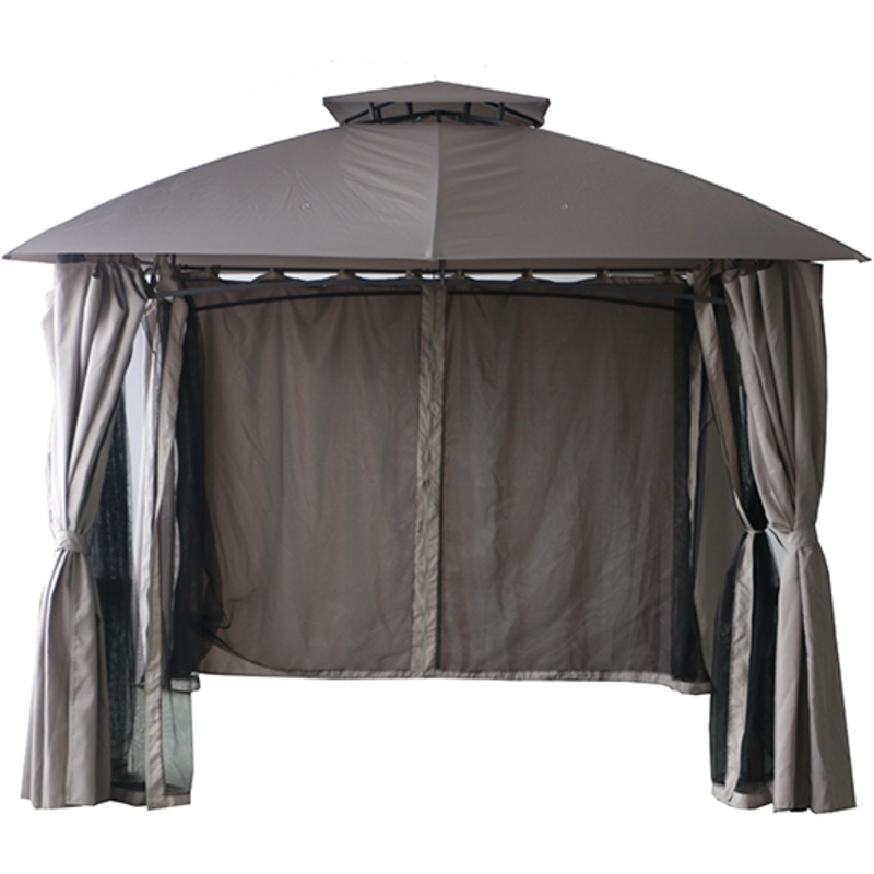 Steel frame gazebo "Champagne" with anthracite frame 3x3m