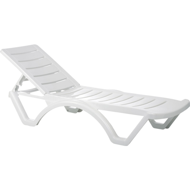 Sun lounger "Aqua" white 187x50cm